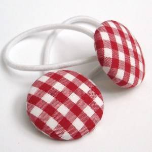 Red Gingham Button by Polka Dot Skies Etsy