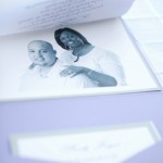 Purple and Green Envelopment Wedding Invitation with Photo
