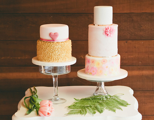 Watercolor Wedding Cake by San Francisco Bay Area Cake Designer Shannie Cakes